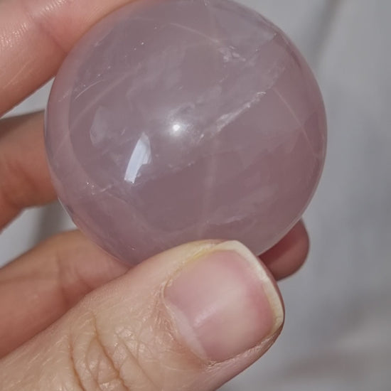 star rose quartz sphere